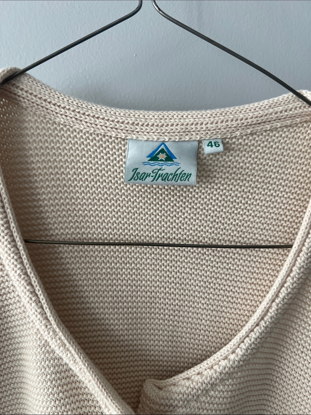 Cream Button-Front Cardigan Sweater - Picture 2 of 4